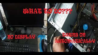 TROUBLESHOOT ASUS MOTHERBOARD TURN ON AUTOMATICALLY AFTER PLUG IN amp NO DISPLAY  H310ME R20 [upl. by Ynoffit]