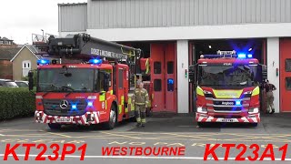 Westbourne Double Turnout ALP  Pump  Dorset and Wiltshire Fire and Rescue Service [upl. by Iolande]