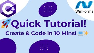 🚀 WinForms Guide Create Configure and Code Your First App in 10 Minutes 🖥️ [upl. by Doownel]