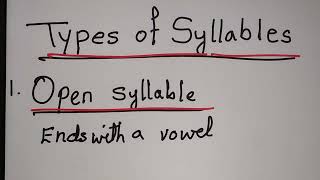 How to Count Syllable  Types of Syllable  Class76 [upl. by Alleusnoc820]