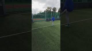 Crossbar Challenge with a mini ball football soccer crossbar crossbarchallenge [upl. by Faxen991]