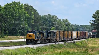 CSX A mixed freight train near Laurens SC [upl. by Allisan286]