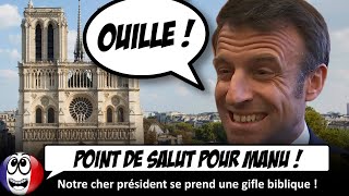 Macron la DANS LE CL Notre Dame de Paris [upl. by Aciraa]