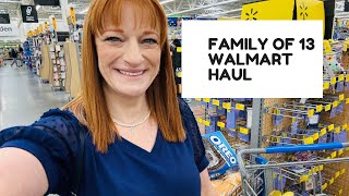 FAMILY OF 13 WALMART HAUL [upl. by Lanctot]