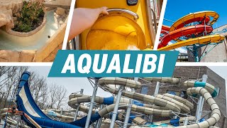 Belgiums LARGEST Water Park Aqualibi  All Water Slides 2024 [upl. by Down586]