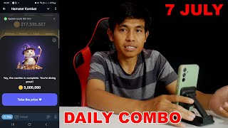 Hamster Kombat Daily Combo Card Today 5M Coins 7 July 2024 [upl. by Yrreb854]