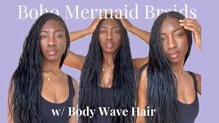 Boho Mermaid Braids w Body Wave Human Hair ft Hot Braids [upl. by Analram]