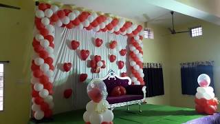 Joyfun balloon decoration  new balloon decoration ideas birthday decorationsagai stage decoration [upl. by Philbrook]