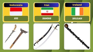 Ancient weapons from different countries  Blade from different countries [upl. by Nanor]