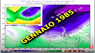 GENNAIO 1985  Mappe temperatura a 850 hPa con sigla METEO 2 [upl. by Bornstein324]