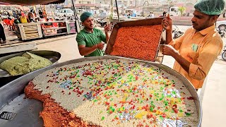 Gajar Ka Halwa Recipe  200 KG Carrot Halwa Prepared in Mega Kitchen  Delicious Gajar Halwa Making [upl. by Leahey]