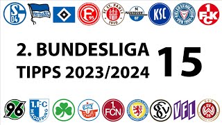 Bundesligatipps 2Liga  15Spieltag  Saison 20232024 [upl. by Aelrac]