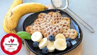 BananenWaffeln 🍌 super für reife Bananen Thermomix® TM31TM5TM6  Thermilicious [upl. by Maisel]