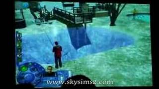 sims2 seasons video swimming pool and fishing [upl. by Madelaine995]