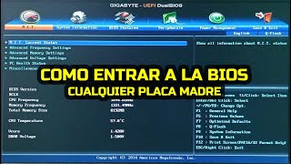 Cómo entrar a la BIOS  Cualquier placa madre [upl. by Elohc]