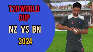 New zealand vs Bangladesh T20 World Cup in real cricket 24 best gameplay video 2024 [upl. by Terry]