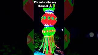 New Design Craft Colorful Paper  Diwali Lantern Akasha Kandil Making diwalispecial 🎇festival [upl. by Lenor]