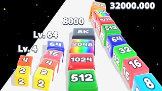 JELLY TUBE RUN 2048  Level Up Jelly Run 2048 Game New Update All themes 65K [upl. by Emmeram]