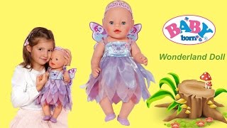 Baby Born Wonderland Doll Cries Tears Pee on Potty Sleeps Like Real Baby Dolls Pram go for a walk [upl. by Mellins]