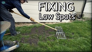 Fixing LOW SPOTS In My Lawn  BONUS FOOTAGE quotThe Riverquot [upl. by Htiekram965]