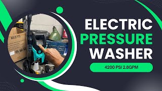 2024 Upgraded Electric Pressure Washer 4200 PSI 28GPM  Electric Pressure Washer Review [upl. by Tiffy]