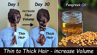 Increase Hair Volume amp Turn Thin Hair to Thick Hair  Fenugreek Oil for Hair Growth amp Hair Density [upl. by Baalman]