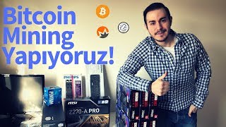 Bitcoin Madenciliği Yapıyoruz İlk Mining Rig Kurulumu [upl. by Rednasyl]