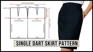 A Very Detailed Basic Skirt Pattern That Can Be Used For Any Skirt Designs  Pattern Tutorial [upl. by Yllil]