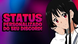 COMO CONFIGURAR STATUS PERSONALIZADO NO DISCORD 2023 [upl. by Marlette336]