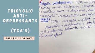 TCAs  Tricyclic Antidepressants  PHARMACOLOGY [upl. by Eerb10]