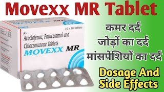 Movexx MR Tablet Uses  Aceclofenac Paracetamol And Chlorzoxazone Tablets  Dosage [upl. by Elleirb]