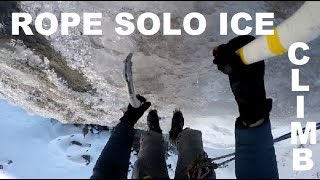 ICE CLIMBING TRAINING ROPE SOLO CLIMBING SWITZERLAND  SWISSPOWERJET [upl. by Simona]