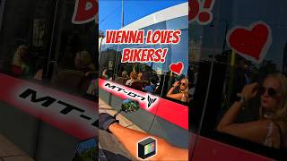 Vienna loves Bikers 🥰🏍 bikelife yamaha viralshorts wholesome [upl. by Monroy]