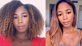 CURLY TO SILKY STRAIGHT HAIR TUTORIAL  SUNKISSEDCURLS [upl. by Rinum]