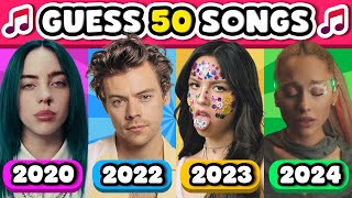 GUESS THE SONG From 2020 to 2024 🎤🎶  Music Quiz Challenge [upl. by Lavina]