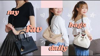 my favourite daily bags  styling 👜❤️ [upl. by Obmar]