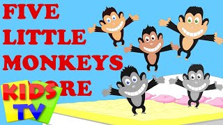 Five Little Monkeys  Johnny Johnny  Finger Family Nursery Rhymes For Toddlers by Kids Tv [upl. by Tterb]