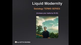 Liquid Modernity  Application in PYQ  Sociology Term series  Aditya sir [upl. by Ennail]