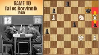 Botvinnik 20  Tal vs Botvinnik 1960  Game 10 [upl. by Enair]