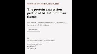 The protein expression profile of ACE2 in human tissues  RTCLTV [upl. by Olney]