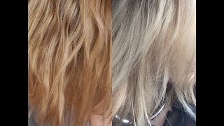 How To Tone Brassy Blonde Hair  DEMO with Wella T18  T11 [upl. by Idur639]