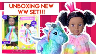 Unboxing Opening Review WW Wellie Wishers Kendal’s Dragon amp DressUp Set AG American Girl [upl. by Patman]