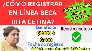 Cómo registrar beca Rita Cetina becasbenito becasbenitojuarez [upl. by Kathi995]