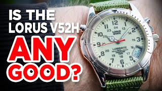 Lorus Lumibrite V52H Analogue Digital Watch Hands on Review  A field watch with a difference [upl. by Ariam]