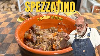 Spezzatino di manzo con patate al burro lardellate  La ricetta di Giorgione [upl. by Naenaj]