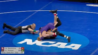 174lbs Lance Runyon UNI fall Anthony Mantanona Oklahoma [upl. by Gregorio]