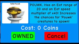 Showcasing the new Toilet pouwk pet in Shoot and eat noobs [upl. by Oivaf]