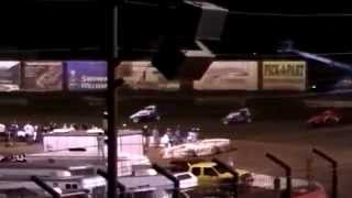 USAC 410 Oval Nationals Night 1 Crashes  Perris Auto Speedway 11714 [upl. by Adnalro]