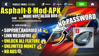 Asphalt 8 Mod Apk All Cars Unlocked Max Pro  Unlimited Money 2024 Latest Version [upl. by Esille]