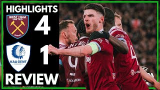 WEST HAM 41 KAA GENT  HIGHLIGHTS REVIEW  EUROPA CONFERENCE LEAGUE [upl. by Arded]